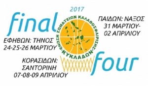 Το πρόγραμμα του Final 4 Εφήβων που θα γίνει στην Τήνο 24 &amp; 25/3/2017