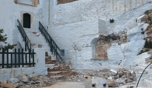 Αμοργός: Καταστροφές στο Μοναστήρι της Παναγιάς της Χοζοβιώτισσας
