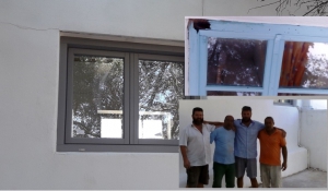 Ευχαριστήριο Προέδρου Δ.Κ Αγκαιριάς Πάρου για την  αντικατάσταση κουφωμάτων (παράθυρα) στο Δημοτικό Σχολείο Αγκαιριάς.